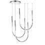 Dainolite Pacari 27" Wide LED Abstract Multi Light Pendant Polished Chrome / White