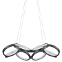 Dainolite Philo 26" Wide LED Ring Chandelier Matte Black