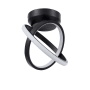 Dainolite Philo 7" Wide LED Semi-Flush Ceiling Fixture Matte Black