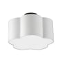 Dainolite Phlox 3 Light 15" Wide Semi-Flush Ceiling Fixture Matte Black / White