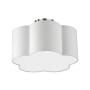 Dainolite Phlox 3 Light 15" Wide Semi-Flush Ceiling Fixture Polished Chrome / White