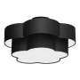 Dainolite Phlox 3 Light 20" Wide Semi-Flush Ceiling Fixture Matte Black / Black