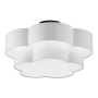 Dainolite Phlox 3 Light 20" Wide Semi-Flush Ceiling Fixture Matte Black / White
