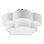 Dainolite Phlox 3 Light 20" Wide Semi-Flush Ceiling Fixture Polished Chrome / White