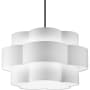 Dainolite Phlox 4 Light 28" Wide Pendant Matte Black / White