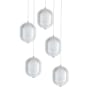 Dainolite Peri 15" Wide LED Multi Light Pendant with Patterned Acrylic Shades Clear / Polished Chrome