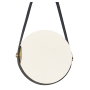 Dainolite Persis 12" Wide LED Pendant White / Aged Brass