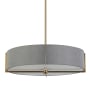Dainolite Preston 4 Light 21" Wide Pendant Aged Brass / Grey