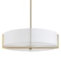 Dainolite Preston 4 Light 21" Wide Pendant Aged Brass / White