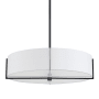 Dainolite Preston 4 Light 21" Wide Pendant Matte Black / White