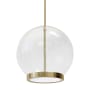 Dainolite Picotas 12" Wide LED Pendant Aged Brass / Clear