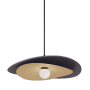 Dainolite Paven 20" Wide Pendant Matte Black / Aged Brass