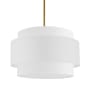 Dainolite Priya 4 Light 22" Wide Pendant Aged Brass / White