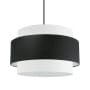 Dainolite Priya 4 Light 22" Wide Pendant Black / White