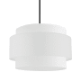 Dainolite Priya 4 Light 22" Wide Pendant Matte Black / White