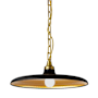 Dainolite Quentin 18" Wide Pendant Matte Black / Aged Brass / Gold