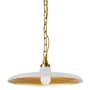 Dainolite Quentin 18" Wide Pendant Matte White / Aged Brass / Gold