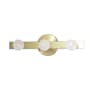 Dainolite Raleigh 3 Light 16" Wide Vanity Light with White Glass Shades Aged Brass / White