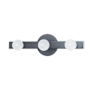 Dainolite Raleigh 3 Light 16" Wide Vanity Light with White Glass Shades Matte Black / White