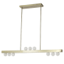 Dainolite Raleigh 9 Light 42" Wide Linear Pendant Aged Brass / White