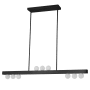 Dainolite Raleigh 9 Light 42" Wide Linear Pendant Matte Black / White