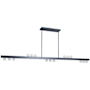 Dainolite Raleigh 15 Light 72" Wide Linear Chandelier with White Glass Shades Matte Black / White