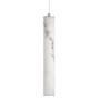 Dainolite Reuben 3" Wide LED Mini Pendant with Faux Alabaster Shade White / Polished Chrome