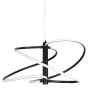 Dainolite Romy 24" Wide LED Abstract Chandelier Matte Black
