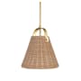 Dainolite Shenandoah 13" Wide Pendant Natural / Aged Brass