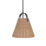 Dainolite Shenandoah 13" Wide Pendant Natural / Matte Black