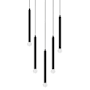 Dainolite Sanya 5 Light 24" Wide Multi Light Pendant Matte Black