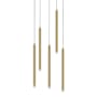 Dainolite Sanya 24" Wide LED Multi Light Pendant Aged Brass / White