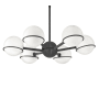 Dainolite Sofia 6 Light 28" Wide Chandelier Matte Black
