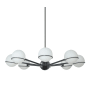 Dainolite Sofia 8 Light 38" Wide Chandelier Matte Black