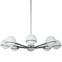 Dainolite Sofia 8 Light 38" Wide Chandelier Matte Black / Polished Chrome