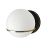 Dainolite Sofia 6" Tall Wall Sconce Matte Black / Aged Brass