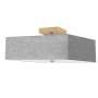Dainolite Seren 3 Light 14" Wide Semi-Flush Square Ceiling Fixture Aged Brass / Grey