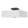 Dainolite Seren 3 Light 14" Wide Semi-Flush Square Ceiling Fixture Matte Black / White