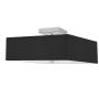 Dainolite Seren 3 Light 14" Wide Semi-Flush Square Ceiling Fixture Polished Chrome / Black