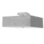 Dainolite Seren 3 Light 14" Wide Semi-Flush Square Ceiling Fixture Polished Chrome / Grey