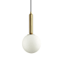 Dainolite Tara 6" Wide Mini Pendant Aged Brass / White