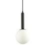 Dainolite Tara 6" Wide Mini Pendant Matte Black / White