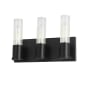 Dainolite Tube 3 Light 13" Wide Vanity Light Matte Black