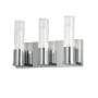 Dainolite Tube 3 Light 13" Wide Vanity Light Polished Chrome