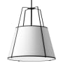 Dainolite Trapezoid 18" Wide Pendant Matte Black / White