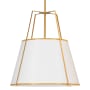 Dainolite Trapezoid 18" Wide Pendant Gold / White