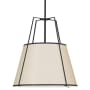 Dainolite Trapezoid 3 Light 18" Wide Pendant Black / Cream