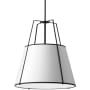Dainolite Trapezoid 3 Light 18" Wide Pendant Black / White