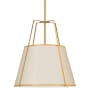 Dainolite Trapezoid 3 Light 18" Wide Pendant Gold / Cream