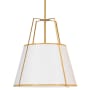Dainolite Trapezoid 3 Light 18" Wide Pendant Gold / White
